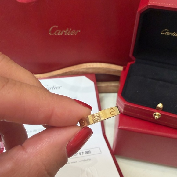 Authentic Cartier Love Ring in 18k Yellow Gold - Size 52 (USA 6) - Picture 2 of 6
